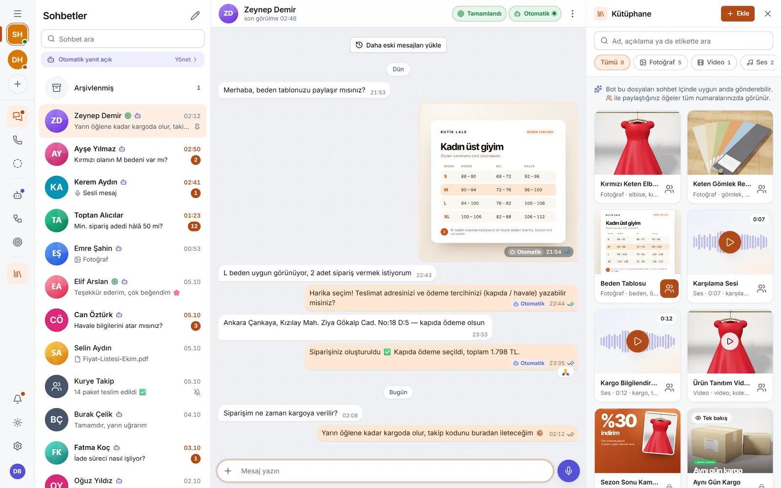 Autowap paneli: Kütüphane ekranı